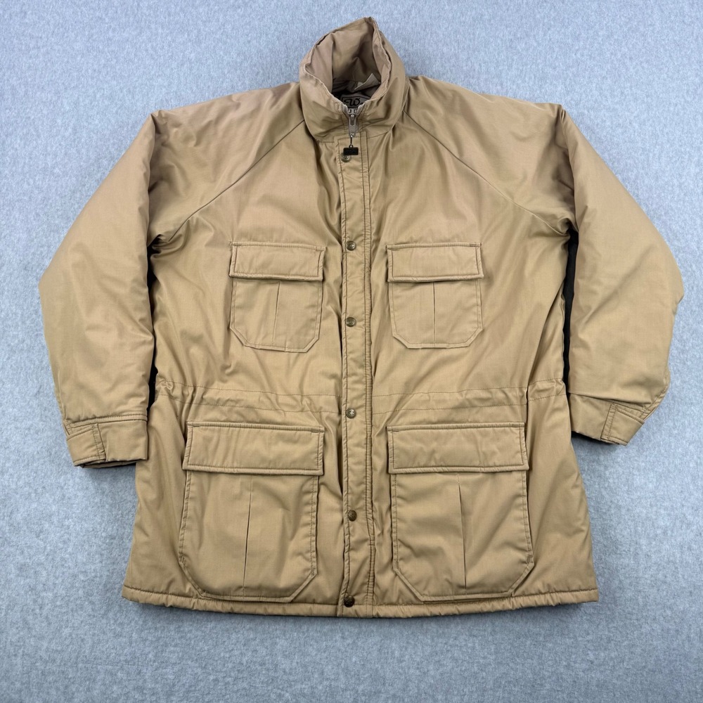 Vintage Walls Jacket Mens Large Tan Blizzard Pruf Insulated Work Field Coat USA